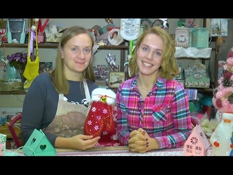 Программа «Мастерская ОРТ»: новогодняя варежка для подарков