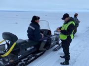 На Рыбинском водохранилище проверили любителей зимней техники