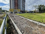 В Рыбинске начали ремонтировать тротуар на улице Ворошилова