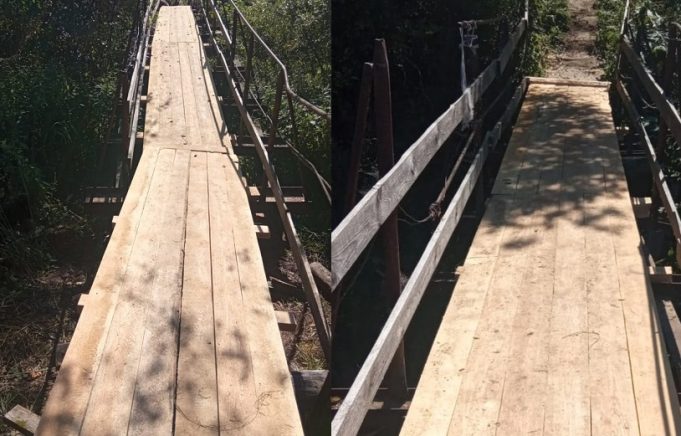 Жители деревни Демино сами отремонтировали мост