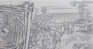 Коллекция Рыбинского музея-заповедника пополнилась рисунками, запечатлевшими строительство «Полета»