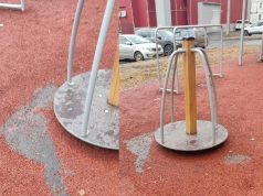 Покрытие из крошки на новых детских площадках Рыбинска восстановят