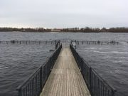 В Рыбинске затопило причал