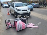В ДТП на Полиграфе пострадала женщина с малолетним ребенком