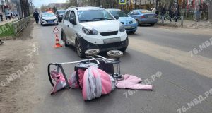 В ДТП на Полиграфе пострадала женщина с малолетним ребенком