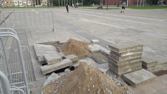 Фонтан на площади Дерунова должны отремонтировать к середине июня