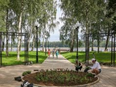 Обновленный Волжский парк украшают цветами