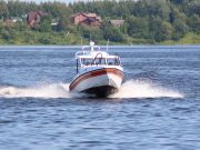 На судостроительном заводе «Вымпел» завершены испытания головного катера для МЧС