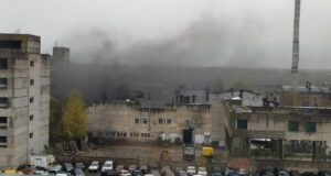 В Мариевке тушили пожар на территории «Призмы»