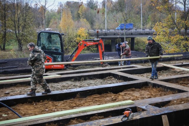 На Бульварной начали собирать кафе