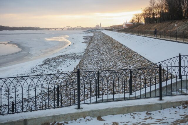 В Рыбинске завершились работы по берегоукреплению