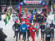 В новогоднем пробеге в Рыбинске приняли участие порядка 150 человек