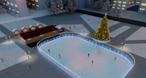 В Рыбинске на этой неделе начнут собирать новый каток на площади Дерунова