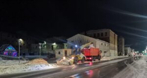 С начала снегопадов с дорог Рыбинска вывезли 25 тысяч кубов снежной массы