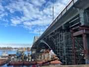 С 1 апреля мост через Волгу закроют на восемь ночных смен