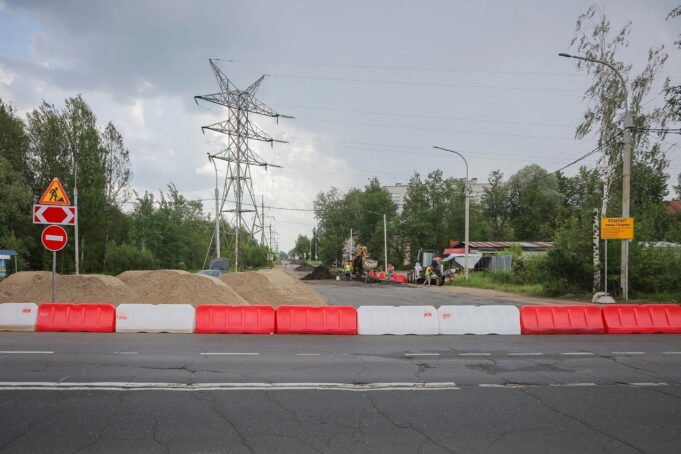 На улице Гагарина в Рыбинске перекладывают ливневую канализацию