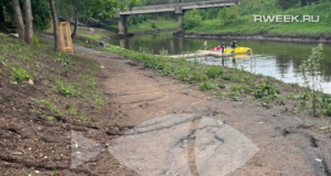 В администрации Рыбинска рассказали о восстановлении размытой дорожки на Бульварной