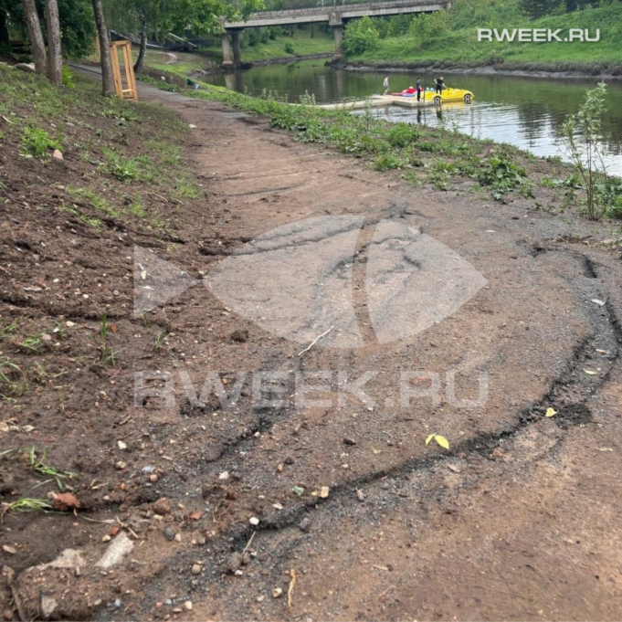 В администрации Рыбинска рассказали о восстановлении размытой дорожки на Бульварной