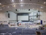 В ОКЦ продолжается ремонт большого зала