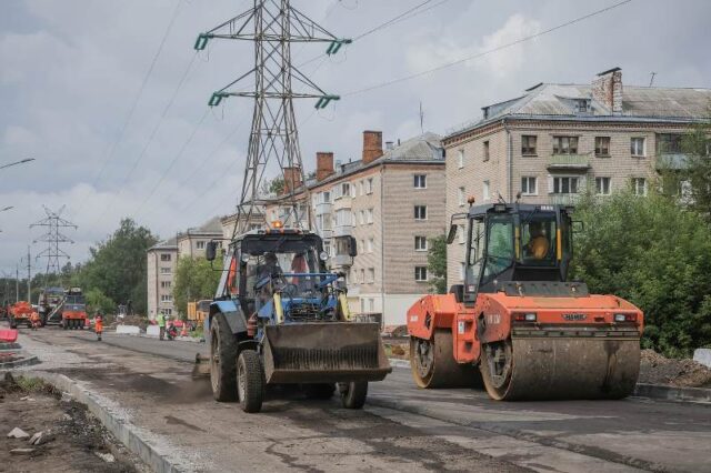 В Рыбинске начали асфальтировать улицу Гагарина