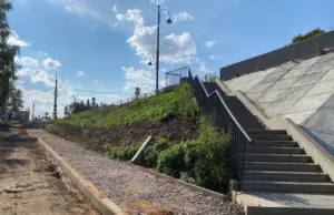 На походах к мосту в Рыбинске оборудуют тротуары