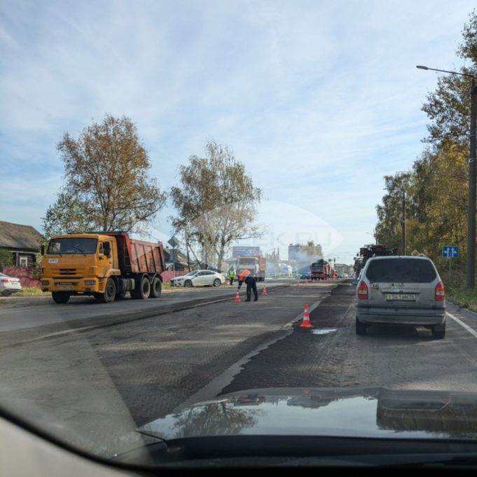На Переборском тракте приступили к ремонту дорожного полотна