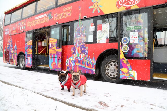 Двухэтажный туристический автобус вышел в первый тестовый рейс по Ярославлю