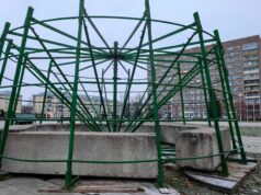 В Рыбинске приступили к установке новогодних елей