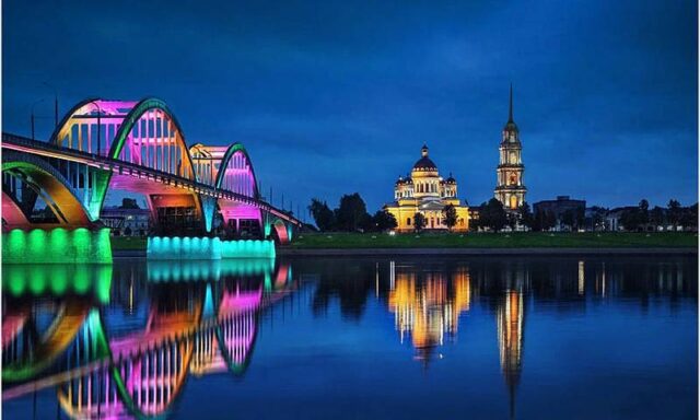 В Рыбинске подсветят мост через Волгу