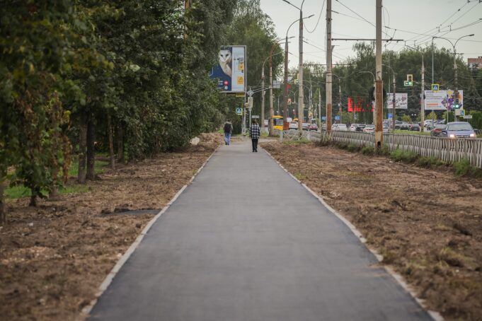 В Рыбинске ремонтируют тротуары