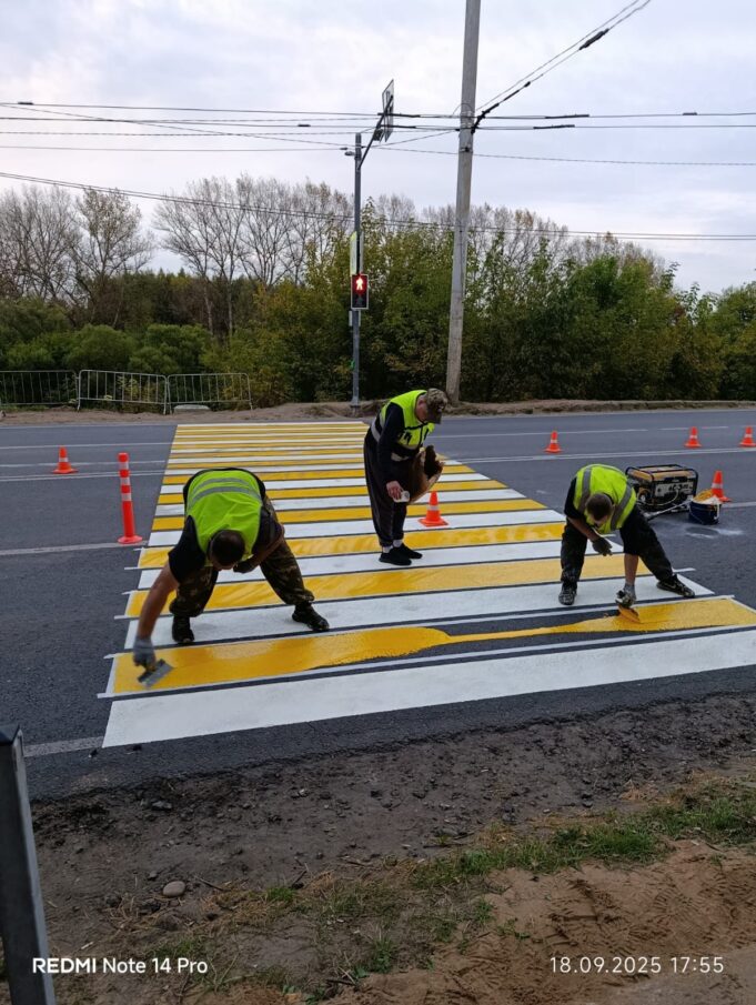На проспекте генерала Батова обустроили пешеходный переход у нового светофора