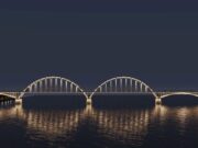 В Рыбинске на мосту через Волгу устанавливают подсветку