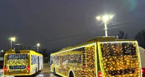 Еще один перевозчик в Рыбинске украсил автобусы для горожан