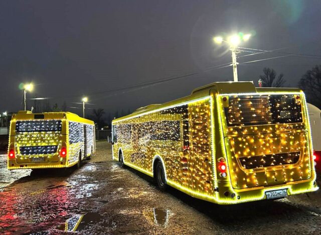 Еще один перевозчик в Рыбинске украсил автобусы для горожан