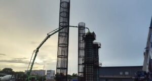 Началось возведение ригелей опор третьего моста через Волгу в Ярославле