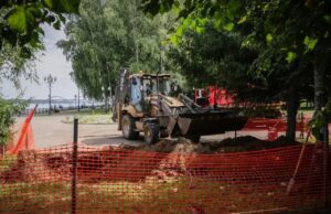 В Волжском парке заложили фундамент для памятника Защитникам Отечества