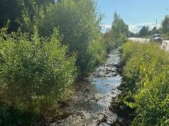 В Копаево проверяют водоотводную канаву возле реки Уткашь