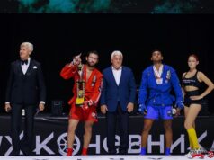 Джамолдин Сандалов выиграл все раунды и взял золото международного турнира по профессиональному боевому самбо «Дух кочевника»