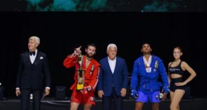 Джамолдин Сандалов выиграл все раунды и взял золото международного турнира по профессиональному боевому самбо «Дух кочевника»
