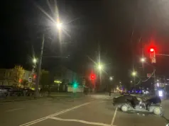 Вчера вечером в Рыбинске на улице Крестовой, у дома 120 произошло ДТП