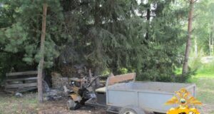 Под Рыбинском пожилой мужчина уничтожил мотоблок соседа
